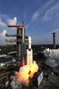 Liftoff of India’s next generation booster – GSLV Mk-III. Credit: ISRO