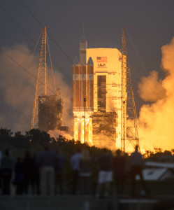 Liftoff of Orion capsule. Credit: NASA