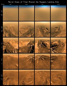 Aerial views of Titan around ESA's Huygens landing site Credit: ESA/NASA/JPL/University of Arizona  