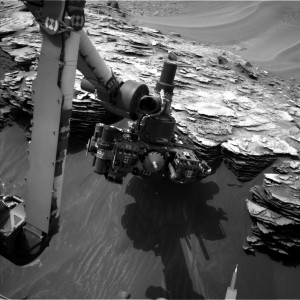 This image was taken by Curiosity's Navcam Left B on May 3, 2015 during Sol 974.   Credit: NASA/JPL-Caltech 