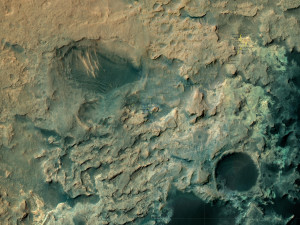 This map shows the route driven by NASA's Mars rover Curiosity through the 981 Martian day, or Sol, of the rover's mission on Mars (May, 11, 2015). The base image from the map is from the High Resolution Imaging Science Experiment Camera (HiRISE) onboard NASA’s Mars Reconnaissance Orbiter. Credit: NASA/JPL-Caltech/Univ. of Arizona 