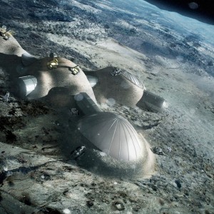  European Space Agency has been looking at what it takes to construct a moon outpost. Credit: ESA/ Foster + Partners 