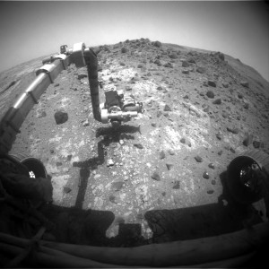Opportunity's Front Hazcam image on Sol 4035. Credit: NASA/JPL