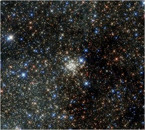 This NASA/ESA Hubble Space Telescope image presents the Arches Cluster, the densest known star cluster in the Milky Way. It is located about 25,000 light-years from Earth in the constellation of Sagittarius (The Archer), close to the heart of our galaxy, the Milky Way. Credit: NASA/Space Telescope Science Institute 