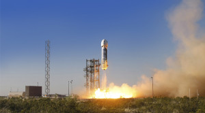 Test flight of New Shepard space vehicle. Credit: Blue Origin