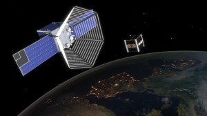 CleanSpace One closes in on a CubeSat. Credit: 2015 EPFL/Jamani Caillet