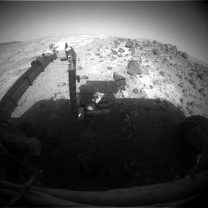 Opportunity's Front Hazcam Sol 4071. Credit: NASA/JPL