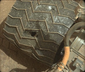 Wear and tear on Mars. Credit: NASA/JPL-Caltech/MSSS