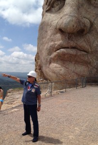 Buzz Aldrin at Crazy Horse Memorial in the Black Hills of South Dakota. Credit: Leonard David