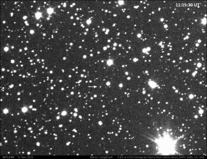 Mystery object caught on camera. Credit: Marco Langbroek of SatTrackCam Leiden in The Netherlands. 