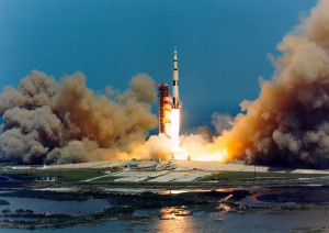 April 16, 1972 liftoff of Apollo 16. Credit: NASA