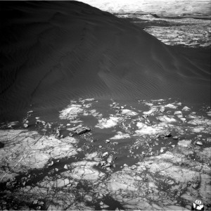 Curiosity's Navcam Right B camera image taken on Sol 1215 January 6, 2016. Credit: NASA/JPL-Caltech 