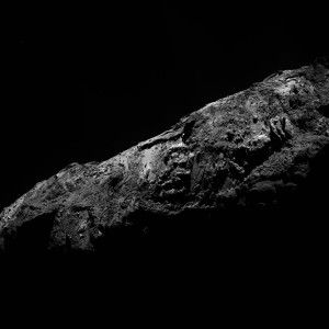 Rosetta image of comet taken on December 31, 2015 by the spacecraft’s OSIRIS narrow-angle camera from a distance of roughly 49 miles (79.6 kilometers) from the object. Credits: ESA/Rosetta/MPS for OSIRIS Team MPS/UPD/LAM/IAA/SSO/INTA/UPM/DASP/IDA 