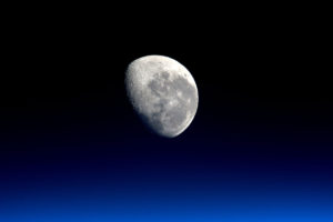 Earth’s Moon as seen from the International Space Station taken by ESA British astronaut, Tim Peake. Credit: NASA/ESA 