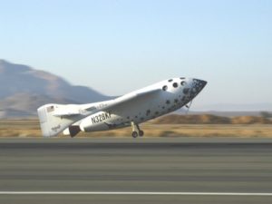 SpaceShipOne returns to the runway. Courtesy of Scaled Composites, LLC