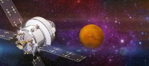 NASA's Orion spacecraft headed outward to Mars. Credit: Lockheed Martin