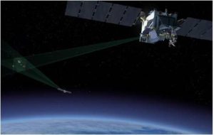 Artist's view of the Missile Defense Agency's Space Tracking and Surveillance System-Demonstrator (STSS-D) spacecraft tracking objects in space. Photo credit: Northrop Grumman Corporation 