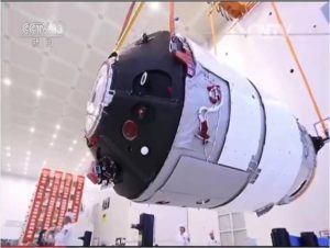 Frame grab Image of Tiangong-2 via CCTV/GB Times