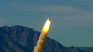 Abort test of New Shepard suborbital rocket. Credit: Blue Origin