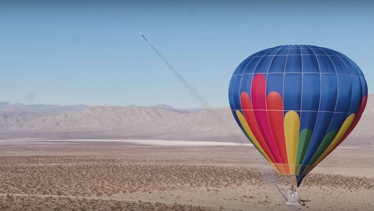 Balloonlaunched Rocket Tested for Orbiting Microsatellites
