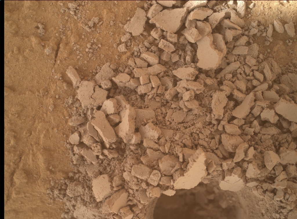Curiosity Mars Rover Drill Sample Analysis